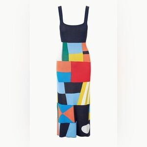 NWT Staud Katie Colorblocked Midi Dress in size Medium